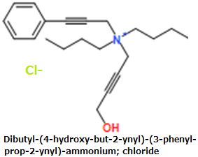 CAS#Dibutyl-(4-hydroxy-but-2-ynyl)-(3-phenyl-prop-2-ynyl)-ammonium; chloride